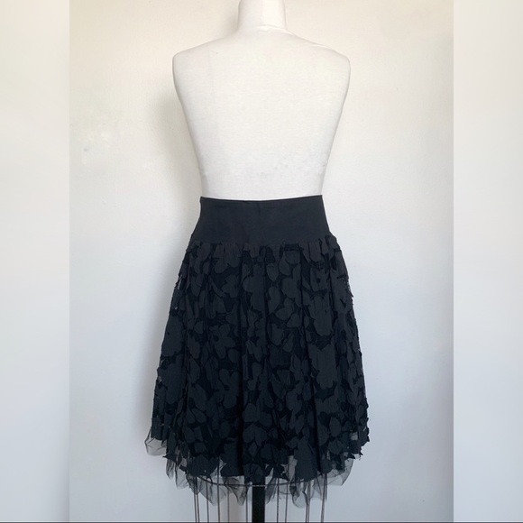 Floral Lace Skirt with Tulle Trim - Picture 3 of 3